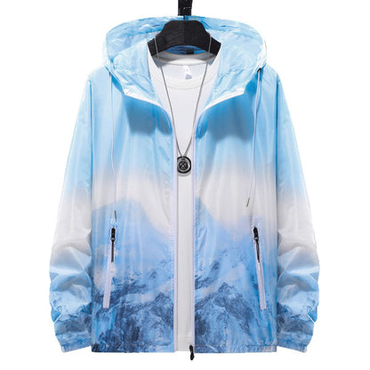 Wasserfeste Herrenjacke Leicht Reflektierend Kapuze Einstellbar