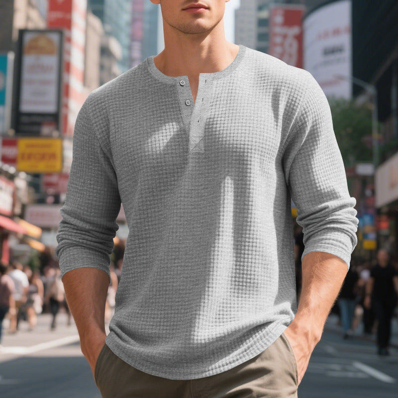 Herren Langarmshirt Strukturiertes Design Modern Berlin