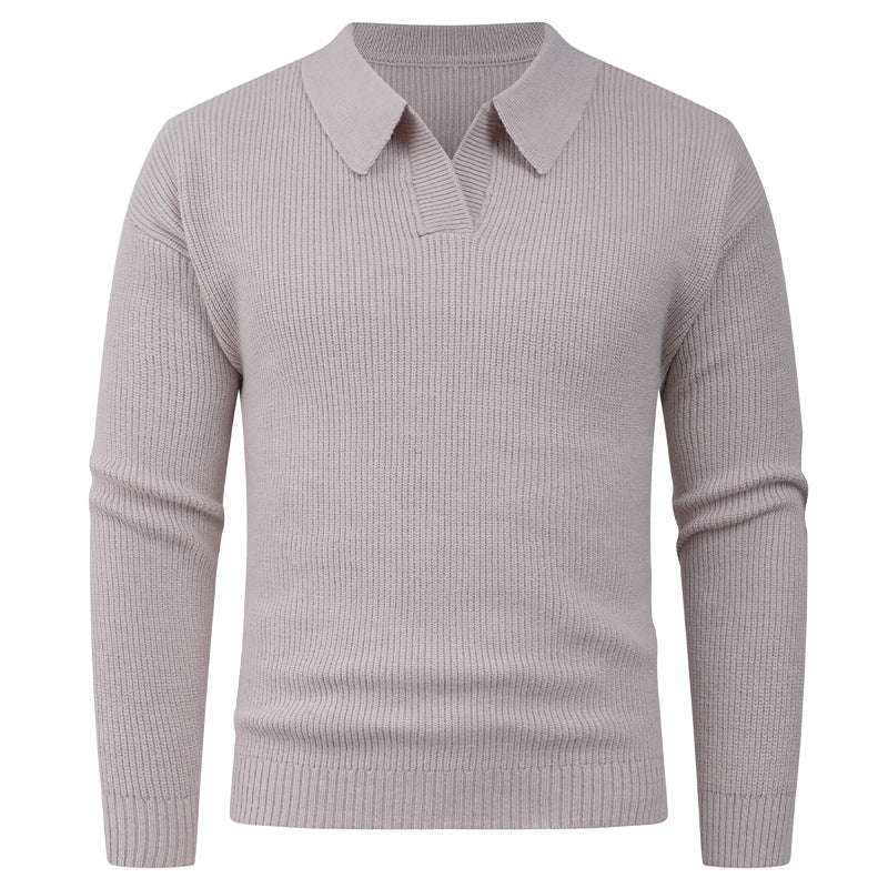 Herren Pullover Lässig Moderner Kragen - BerlinGlamour