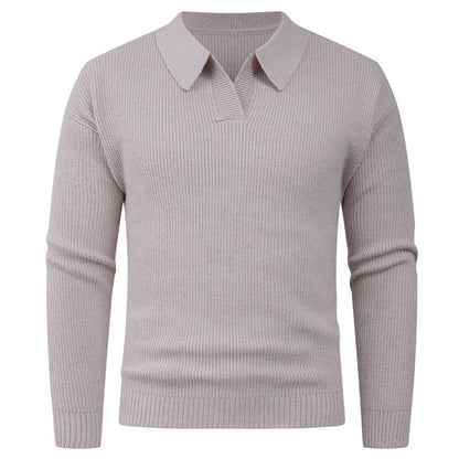 Herren Pullover Lässig Moderner Kragen - BerlinGlamour