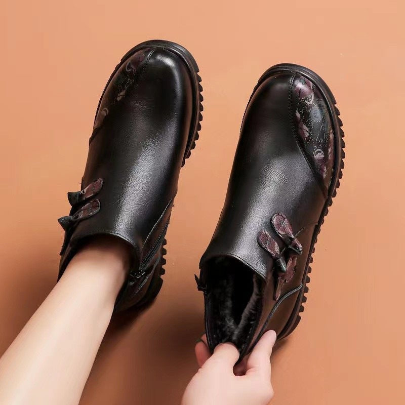 Damen Stiefeletten Elegante Schnürstiefeletten Warm