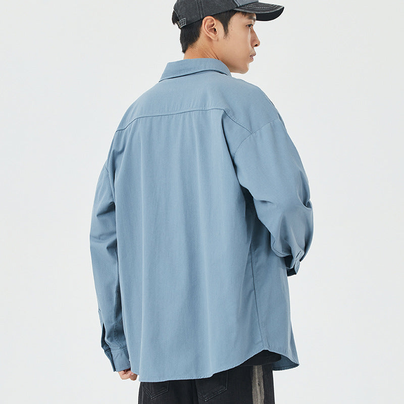 Herren Langarmhemdjacke Leicht Lässig Modern