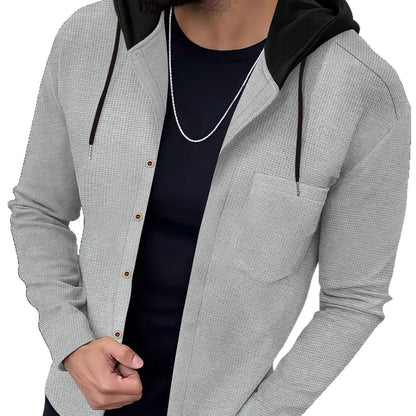 Herren Hoodie Kapuze Strukturiertes Design Streetwear