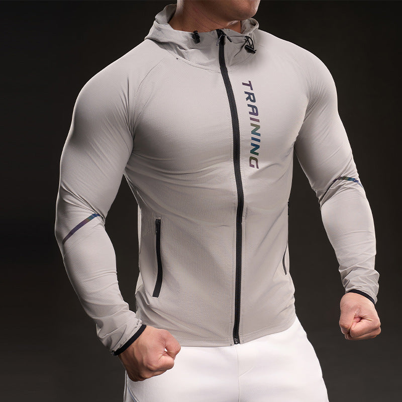 Herren Trainingsjacke Leicht Atmungsaktiv Mit Taschen