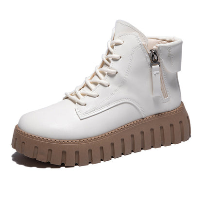 Damen Stiefeletten High-Top Reißverschluss Rutschfest