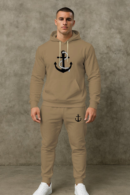 Herren Hoodie Set Maritim Anker Design Sportlich