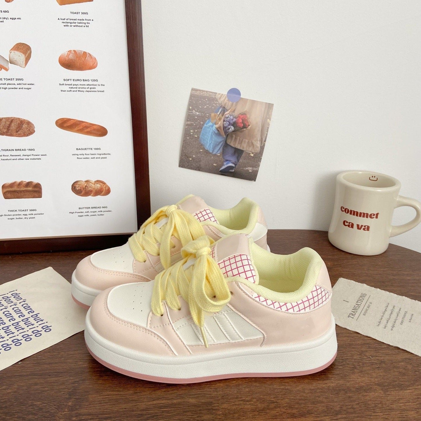 Damen Sneaker Retro Stil Weich Innenfutter Schnürsenkel