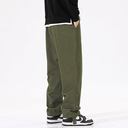 Herren Cargo-Hose Bequem Freizeit Hose Mit Taschen