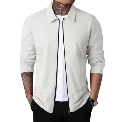 Herren Sportshirt Langarm Atmungsaktiv Mit Reißverschluss