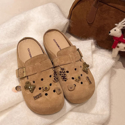 Damen Clogs Modisch Riemendesign Dekorativ Sommer