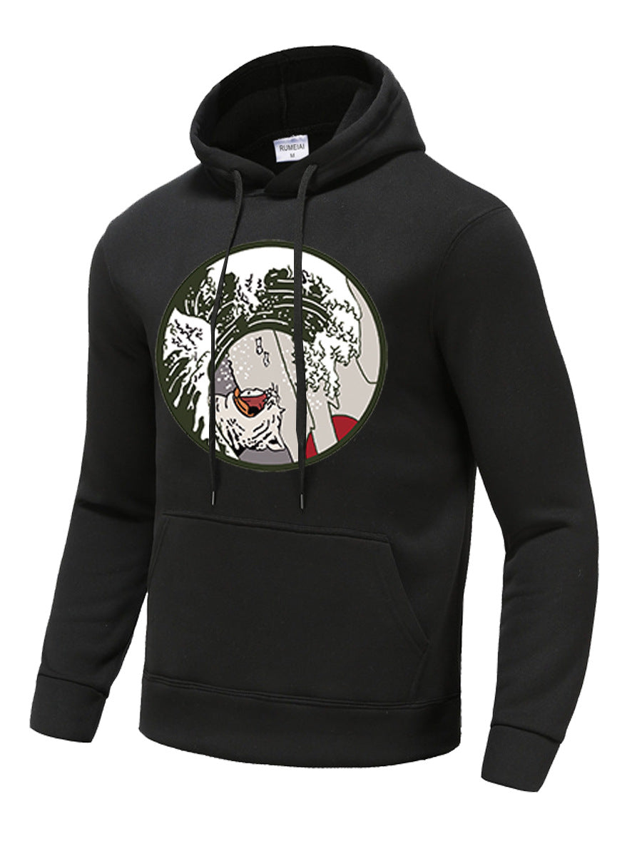 Herren Kapuzenpullover mit coolem Grafik Design Berlin Style