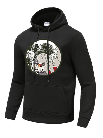 Herren Kapuzenpullover mit coolem Grafik Design Berlin Style