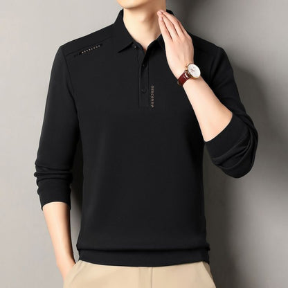 Herren Polo-Shirt Langarm Modern Sportlich Qualität