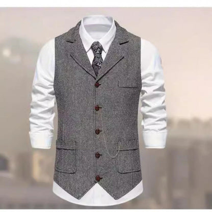 Herren elegante Strickweste mit modernen Details und praktischen Taschen BerlinGlamour