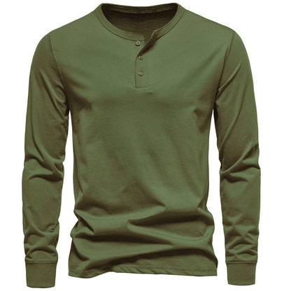 Herren Langarmshirt Mit Knöpfen Bequem Modern