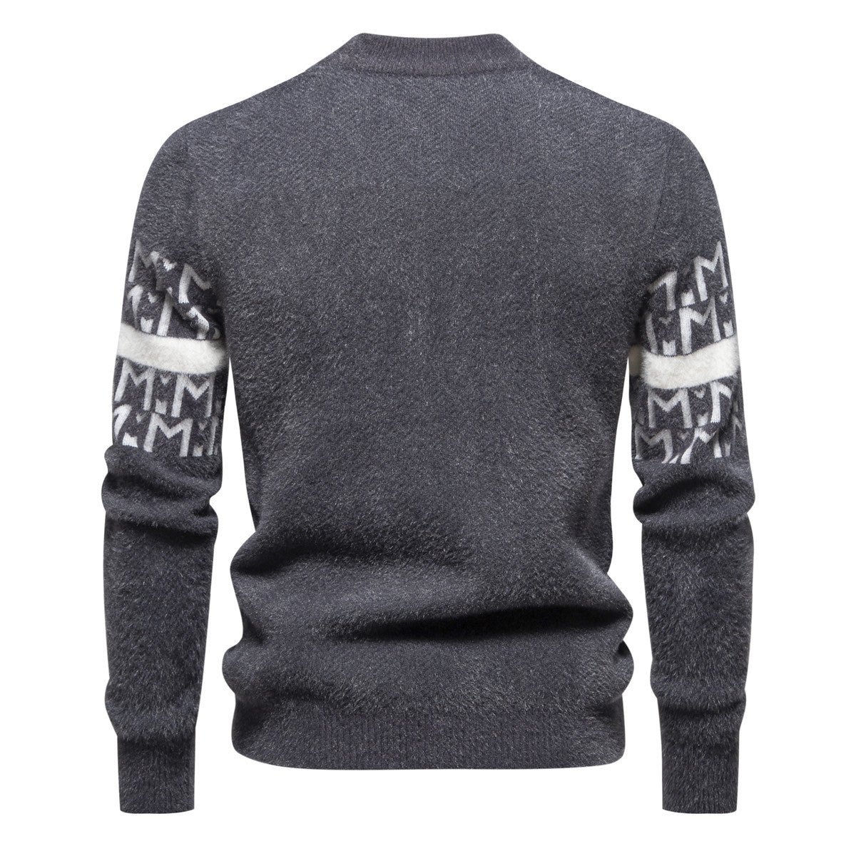Herren Pullover Strick Zopfmuster Stehkragen Modern