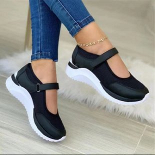 Damen Sneaker atmungsaktiv Mesh Bequem Verstellbar