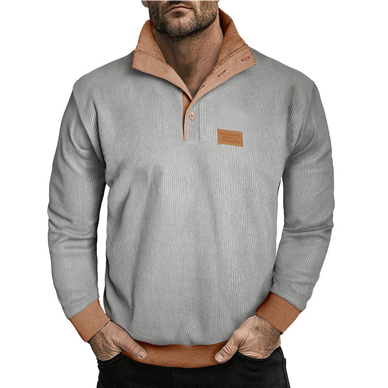 Herren Pullover Langarm Modisch Mit V-Ausschnitt