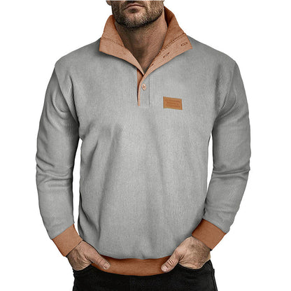 Herren Pullover Langarm Modisch Mit V-Ausschnitt