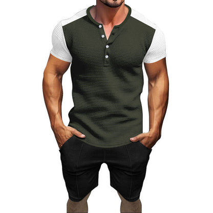 Herren Sport Set Kurzarmshirt und Shorts Fitness