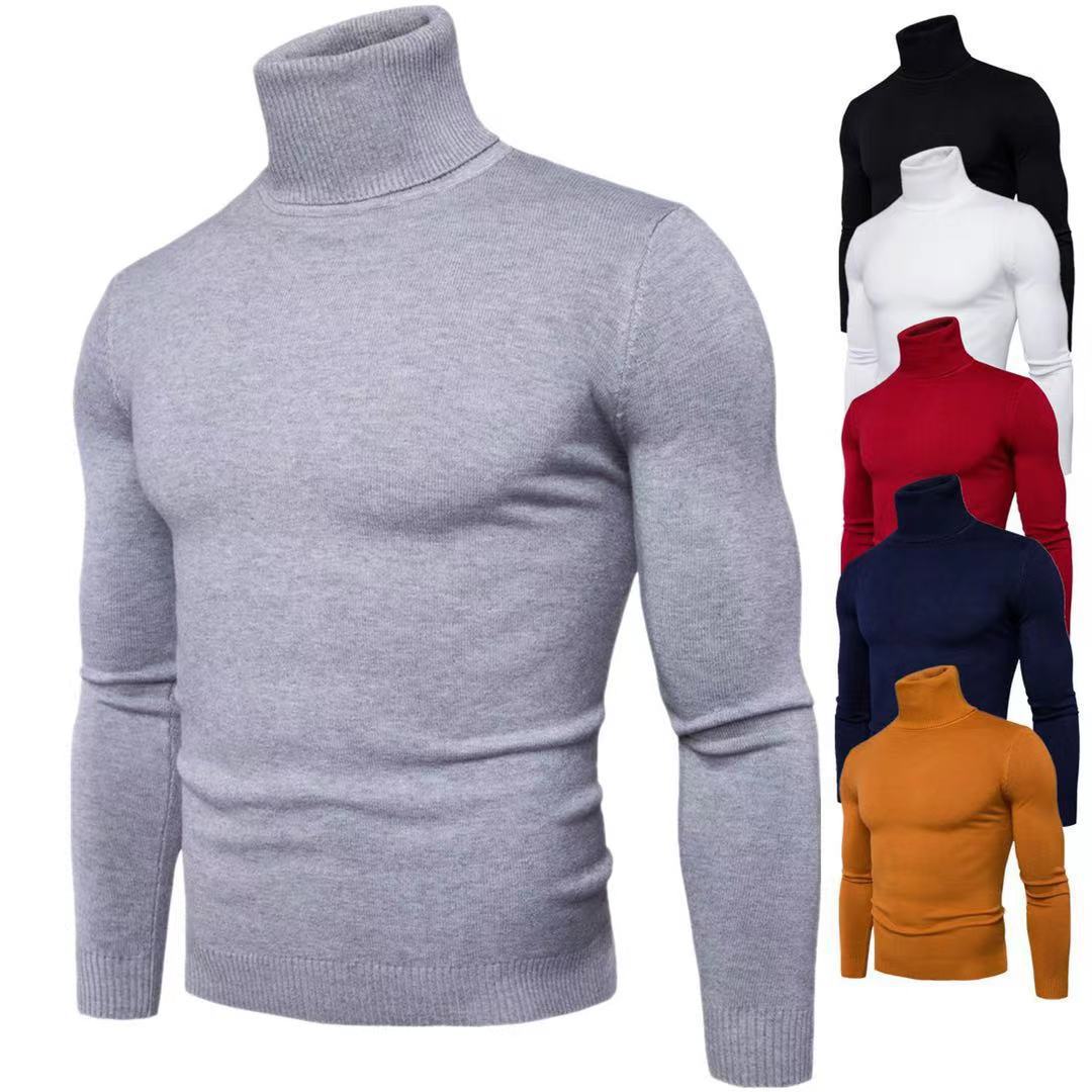 Herren Rollkragenpullover Feine Merinowolle Modern