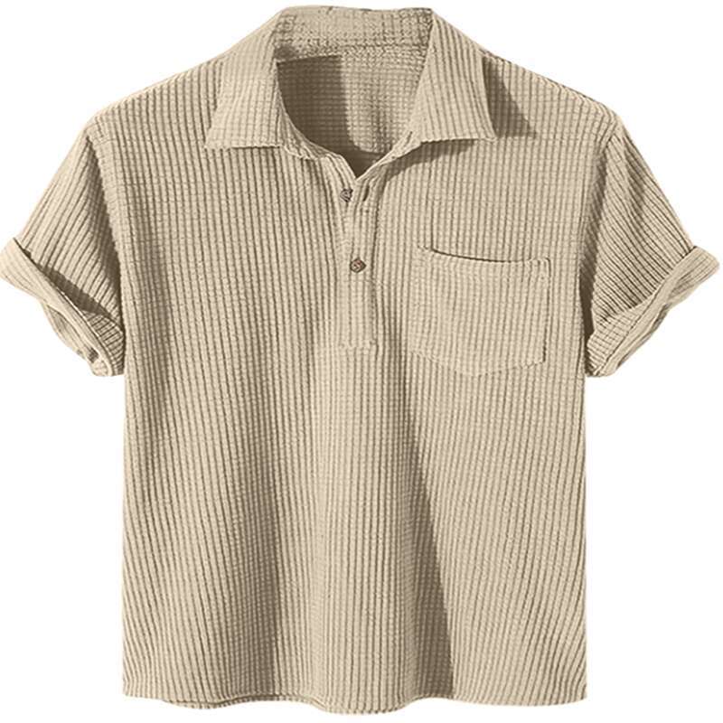 Herren Poloshirt Kurzarm Texturiert Modern