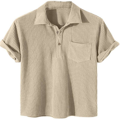Herren Poloshirt Kurzarm Texturiert Modern