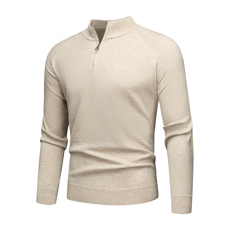 Herren Pullover Modern Kurz Reißverschluss Style