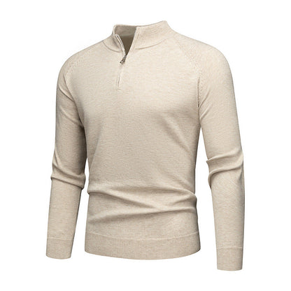 Herren Pullover Modern Kurz Reißverschluss Style