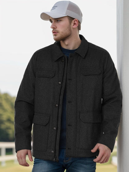Herren Freizeitjacke Urban Style Schwarz