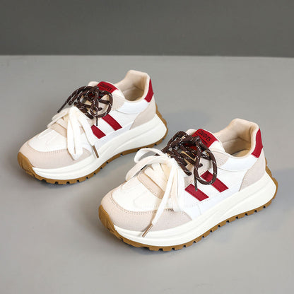 Damen Plateau Sneaker Sportlich Atmungsaktiv Heidi Mode
