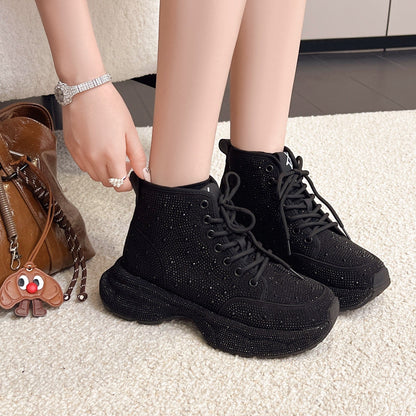 Damen Sneaker Glitzernd Modisch Schuhe Trendy