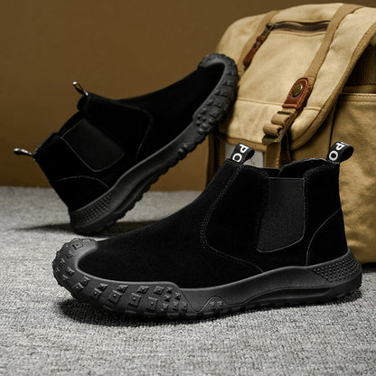 Damen Chelsea Boots rutschfest Flexibel Schwarze Stiefel