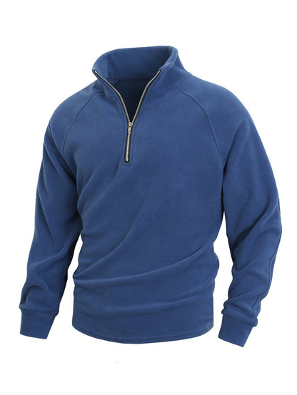 Herren Fleece Pullover mit Halbem Reißverschluss Berlin-Glamour
