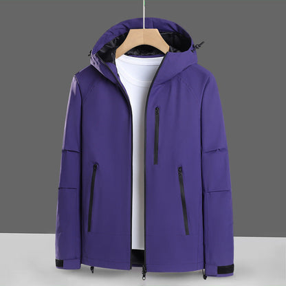 Herren Softshell-Jacke Wasserabweisend Verstellbar