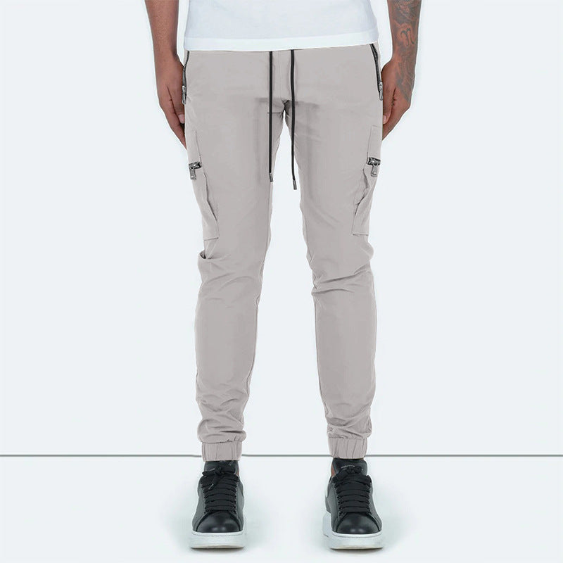 Herren Jogginghose Cargo Style mit Reißverschlusstaschen