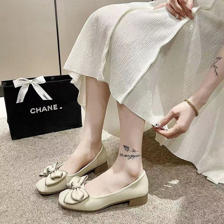 Damen Ballerinas Schleifen-Design Kunstleder Elegant