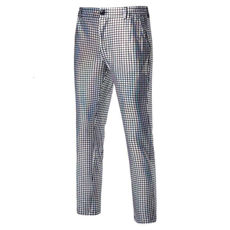 Herren Disco-Hose Glitzernd Partyhose Schwarz