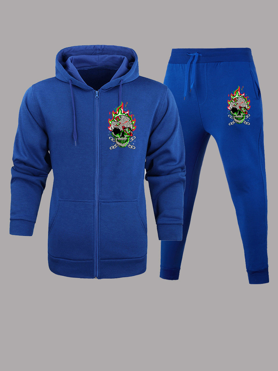Herren Kapuzenpullover Totenkopf Motiv Cool Streetwear