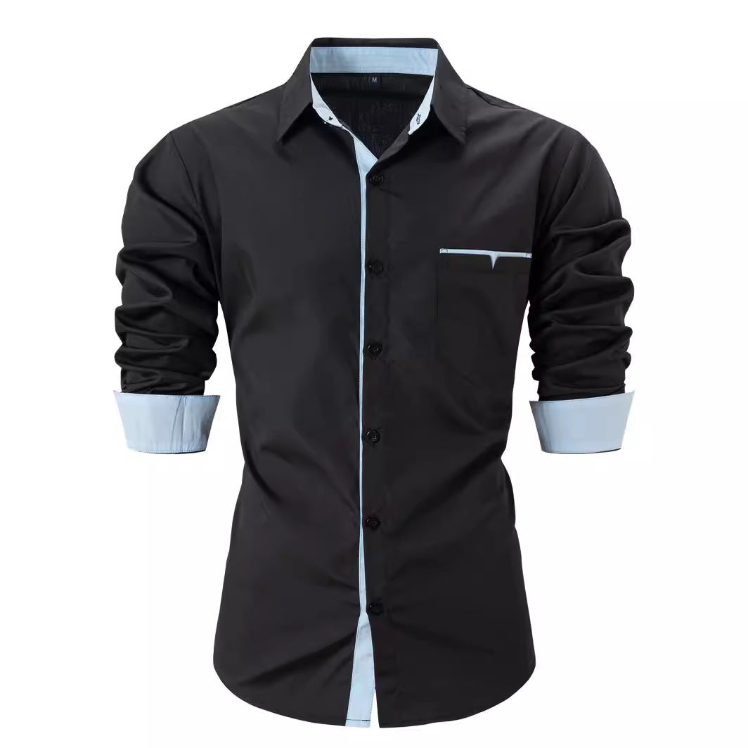 Herren Hemd Kontrastkragen Elegantes Design Berlin