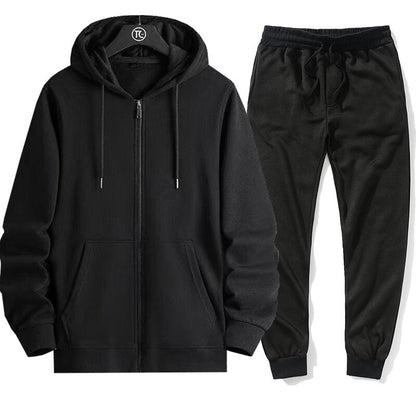 Herren Sportanzug Hoodie Joggingset Grau Modern - BerlinGlamour