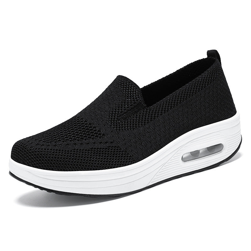 Damen Sneaker Bequem Slip On Weich