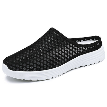 Damen Pantoletten Atmungsaktiv Freizeit Schuhe Netzoptik