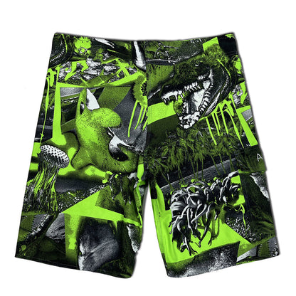 Männer Shorts Surf Elastisch Mit Grafikdesign