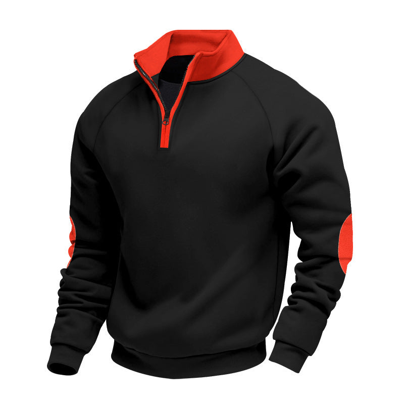 Herren Sportpullover Warm Hochkragen Reißverschluss