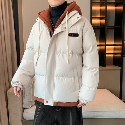 Herren Winterjacke Warm Dickes Futter Mit Kapuze