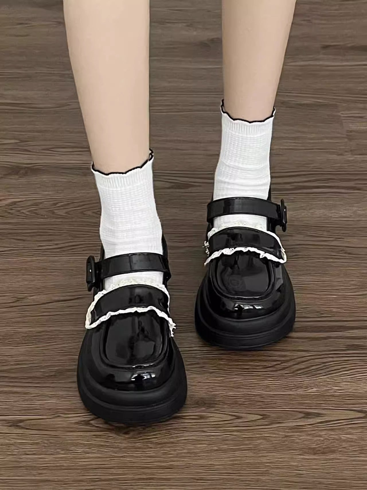 Damen Ballerinas Modisch Verstellbar mit Perlen Detail