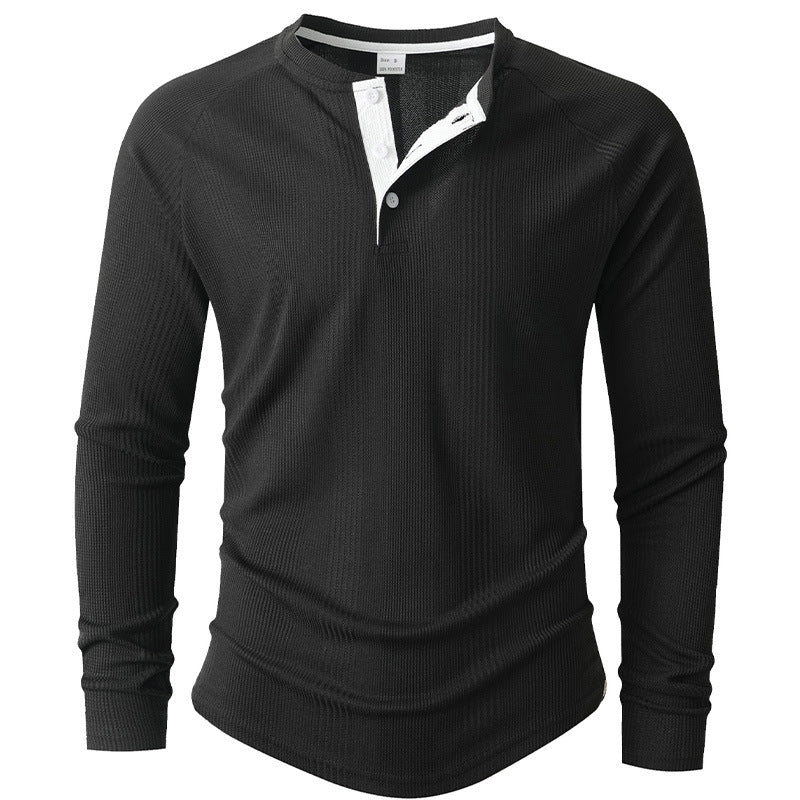 Herren Langarm-Shirt Strukturiert Modern Berlin Chic