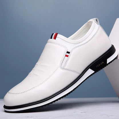 Damen Leder Sneaker Bequem Slip-On Schuhe Modern