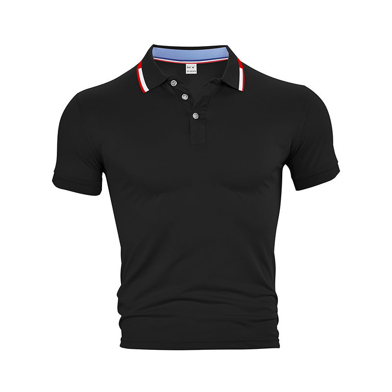 Herren Polohemd Modern Kragen Kontrastfarben Elegent